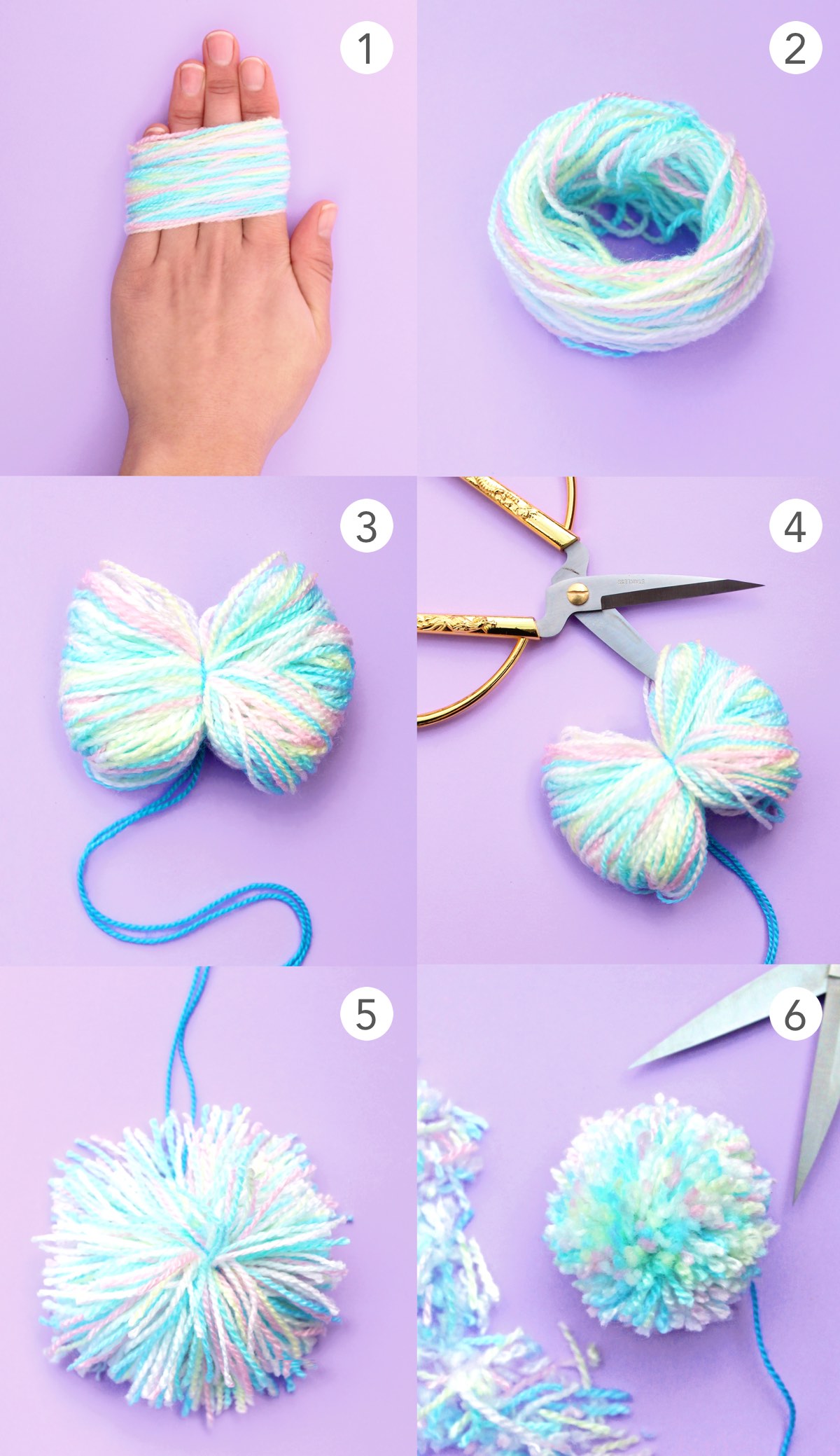 How to make a pom-pom for art activities, decorations and crafts •  Happythought